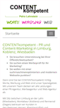 Mobile Screenshot of contentkompetent.de